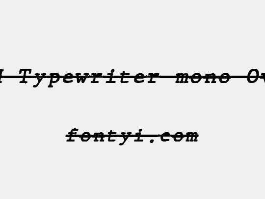 JMH Typewriter mono Over