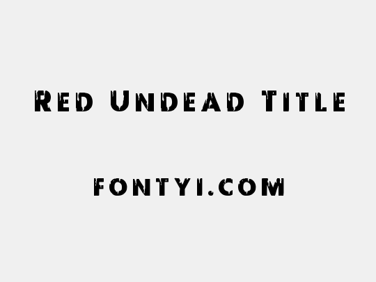 Red Undead Title
