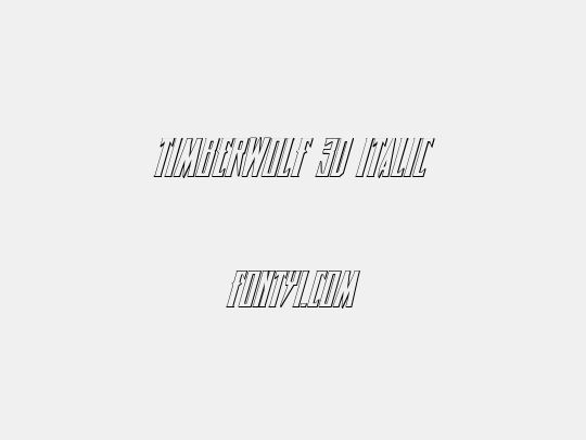 Timberwolf 3D Italic