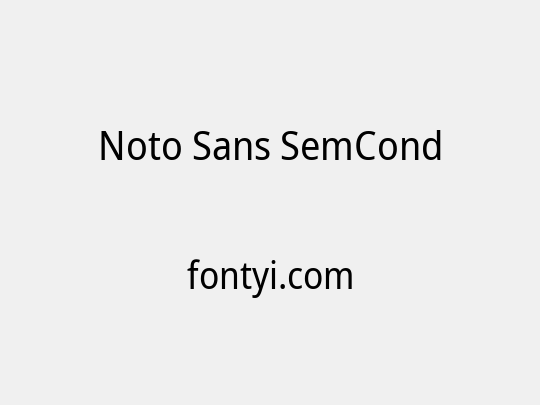 Noto Sans SemCond