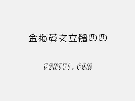 金梅英文立體四四