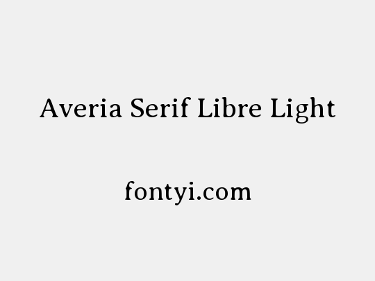 Averia Serif Libre Light