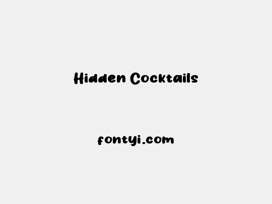Hidden Cocktails