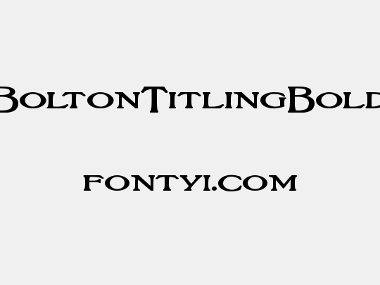 BoltonTitlingBold