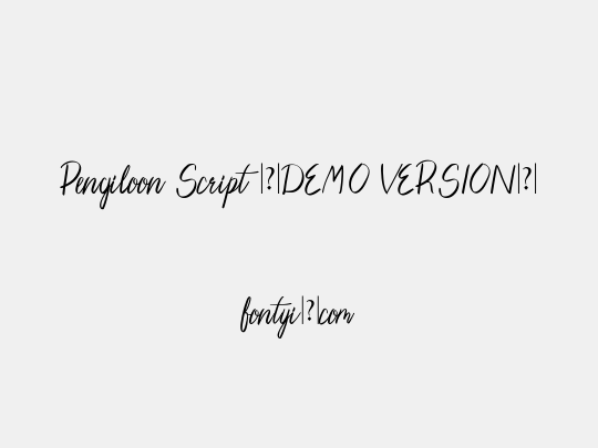 Pengiloon Script (DEMO VERSION)