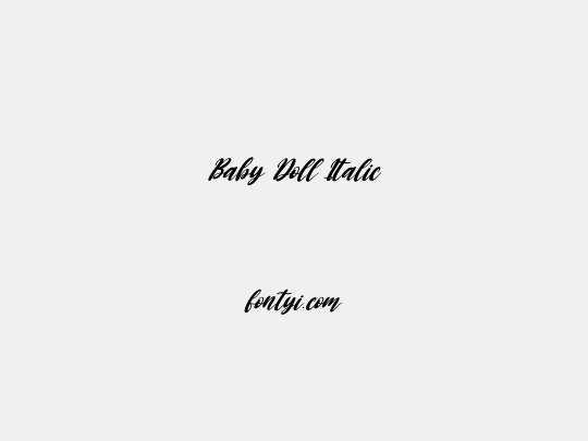 Baby Doll Italic