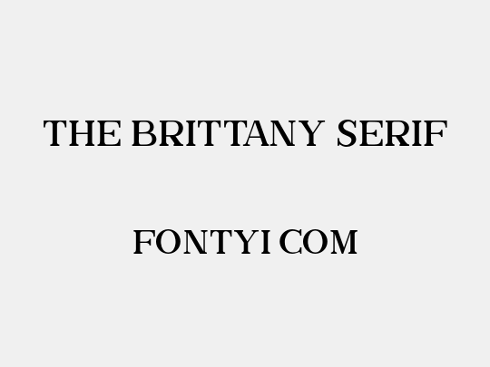 The Brittany Serif