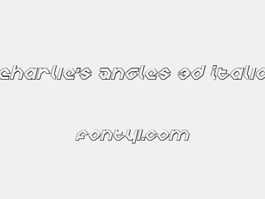 Charlie's Angles 3D Italic