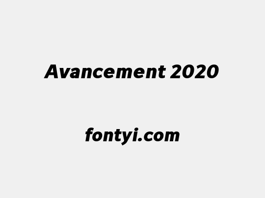 Avancement 2020