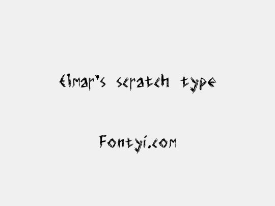 Elmar's scratch type