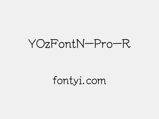 YOzFontN-Pro-R
