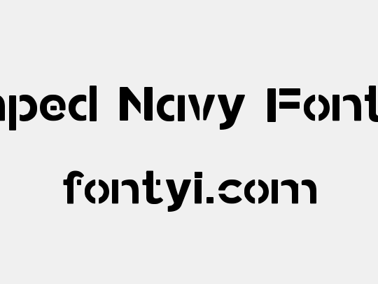 Stamped Navy Font Bold