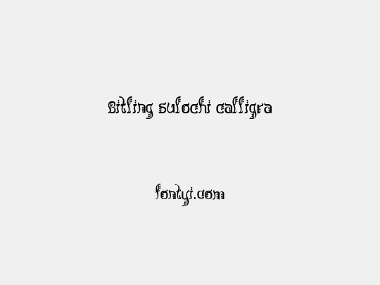 Bitling sulochi calligra