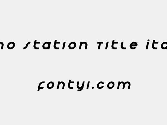 Echo Station Title Italic