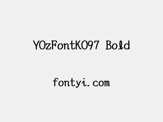 YOzFontKO97 Bold