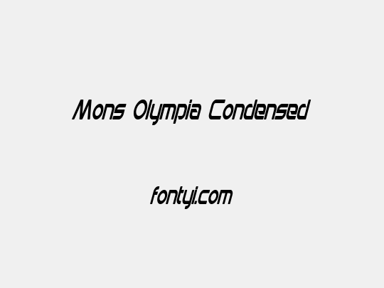 Mons Olympia Condensed