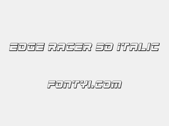 Edge Racer 3D Italic