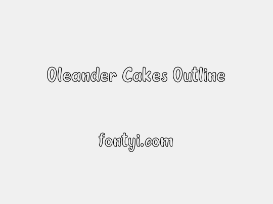 Oleander Cakes Outline