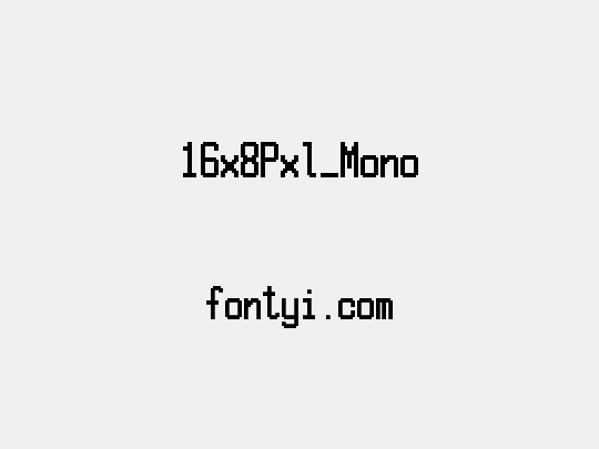 16x8Pxl_Mono