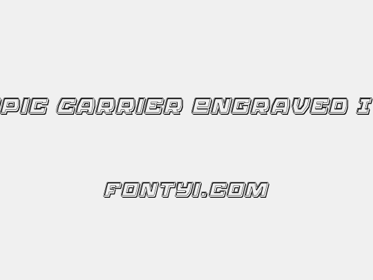 Olympic Carrier Engraved Italic