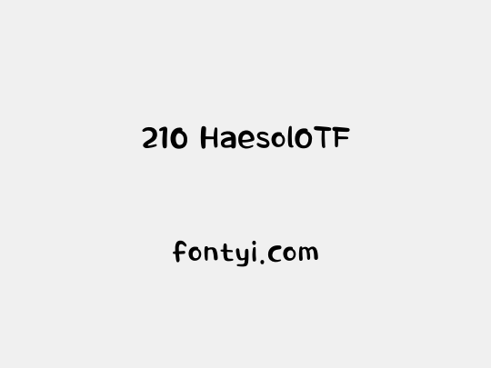 210 HaesolOTF
