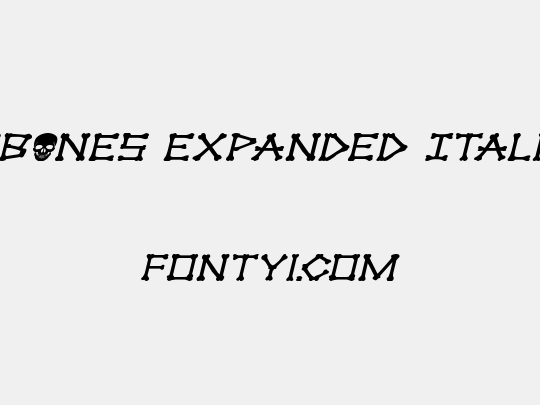xBONES Expanded Italic