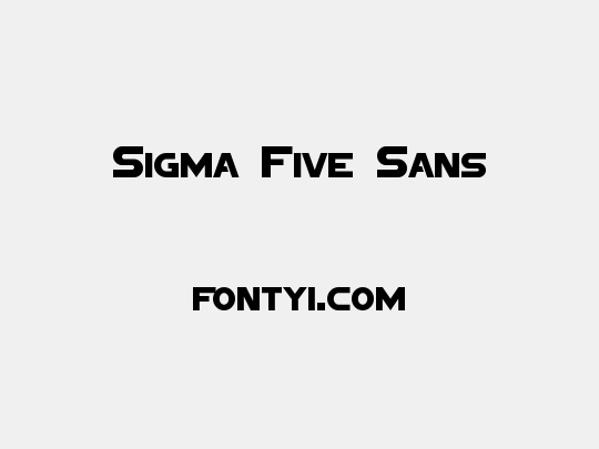 Sigma Five Sans