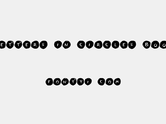 Letters in Circles Book