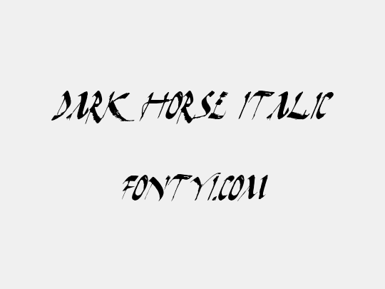 Dark Horse Italic