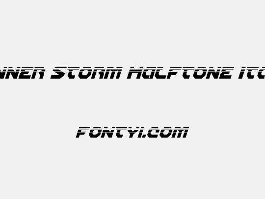 Gunner Storm Halftone Italic
