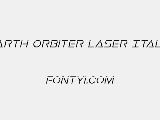 Earth Orbiter Laser Italic