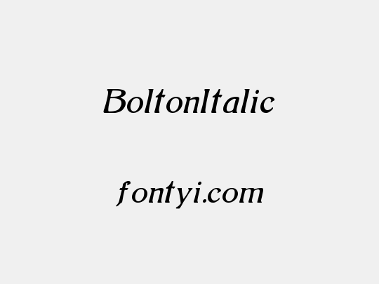 BoltonItalic