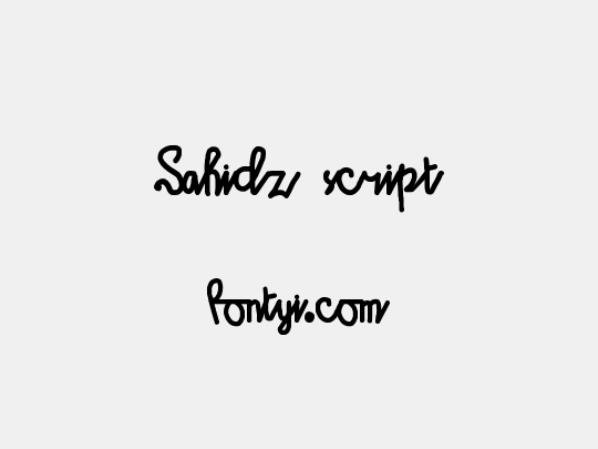 Sahidz script