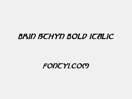 Brin Athyn Bold Italic