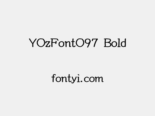 YOzFontO97 Bold