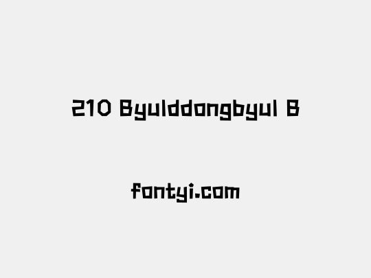 210 Byulddongbyul B