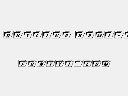 Eyes Only Outline Semi-Condensed Italic