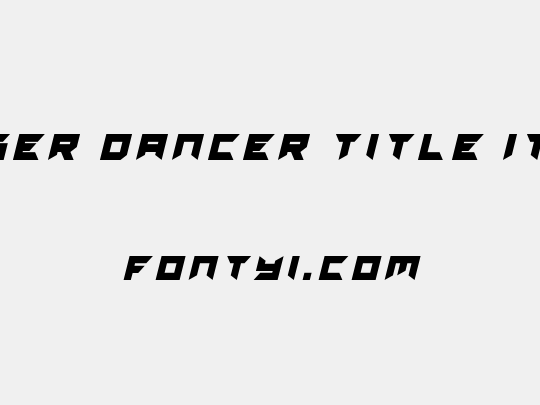 Dagger Dancer Title Italic
