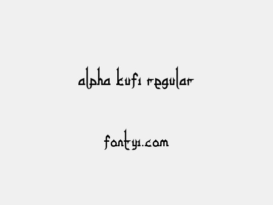 alpha kufi regular