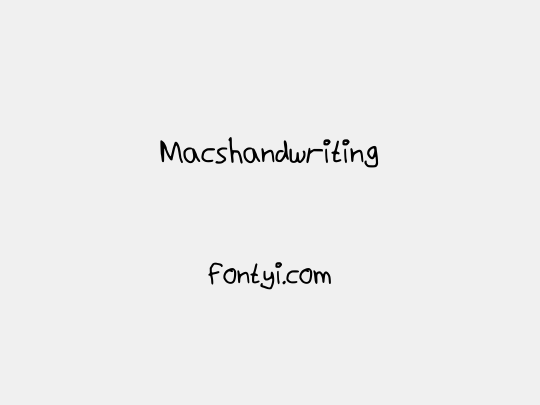 Macshandwriting