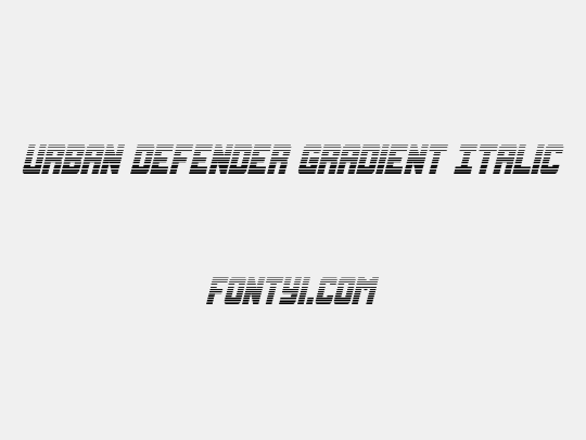 Urban Defender Gradient Italic