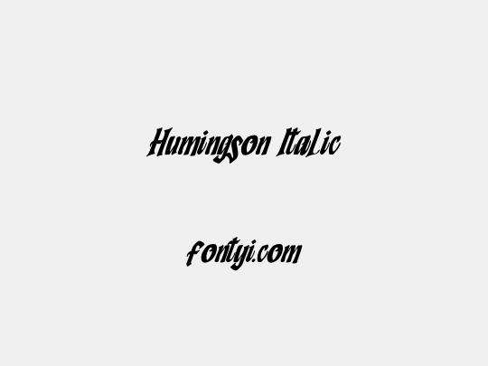 Humingson Italic