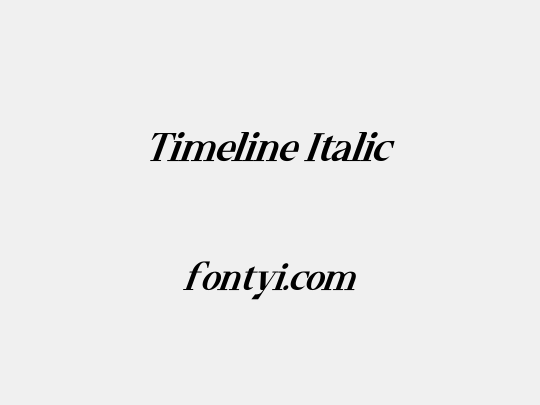 Timeline Italic