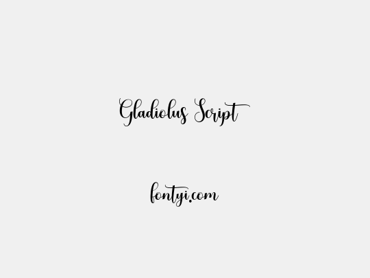 Gladiolus Script