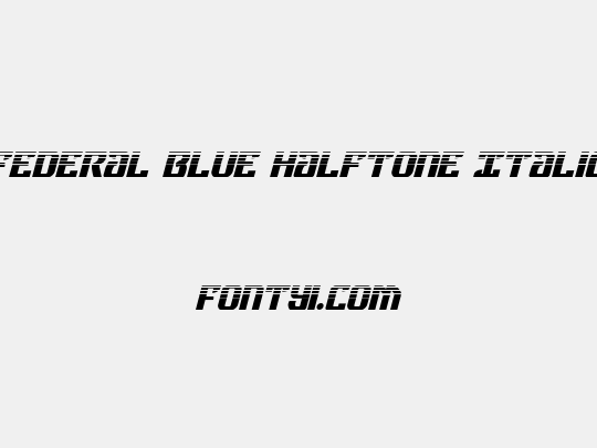 Federal Blue Halftone Italic