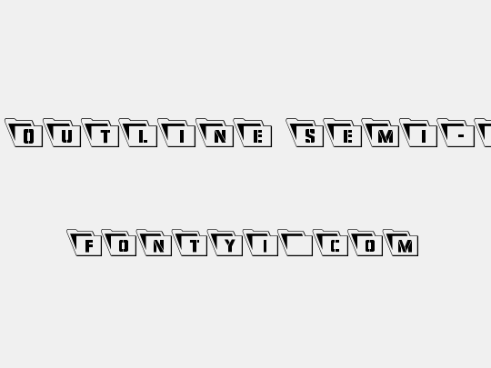 Eyes Only Outline Semi-Condensed Leftalic