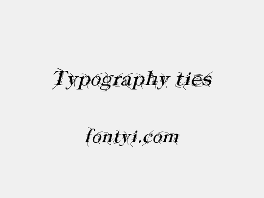 Typography ties