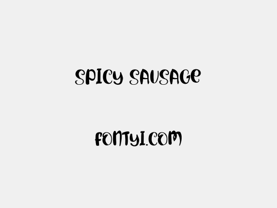 Spicy Sausage