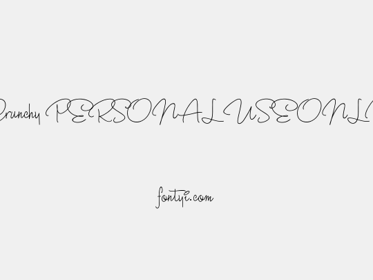 Crunchy PERSONAL USE ONLY