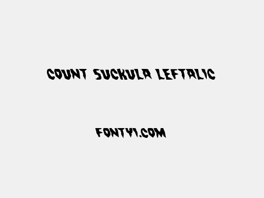 Count Suckula Leftalic